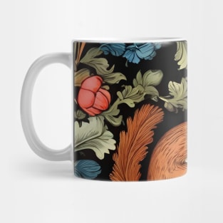 Squirrel in Forest | William Morris Inspired Art | Nature Artwork T-Shirt Mug